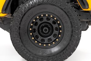 Chevrolet V10 Suburban Steel Simulated Bead Lock Wheel - Rough Country - 10-slot D-window design - Black - '87-'88